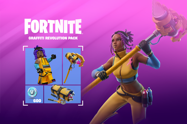 Fortnite - Graffiti Revolution Pack + 600 V-Bucks