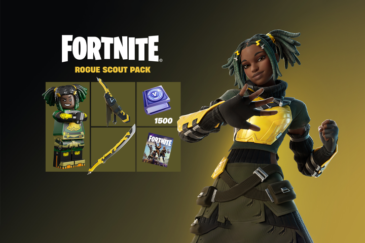 Fortnite - Rogue Scout Pack + 1,500 V-Bucks Challenge